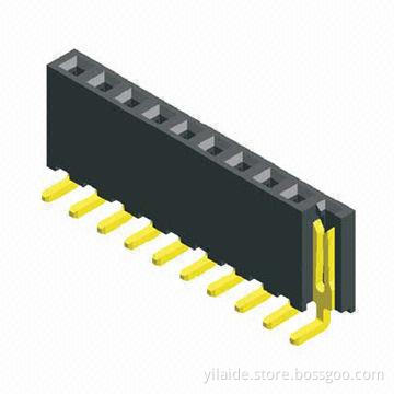 2.0mm Pitch Female Connector with Gold Flash Tin Plating, Made of LCP and NY6T
